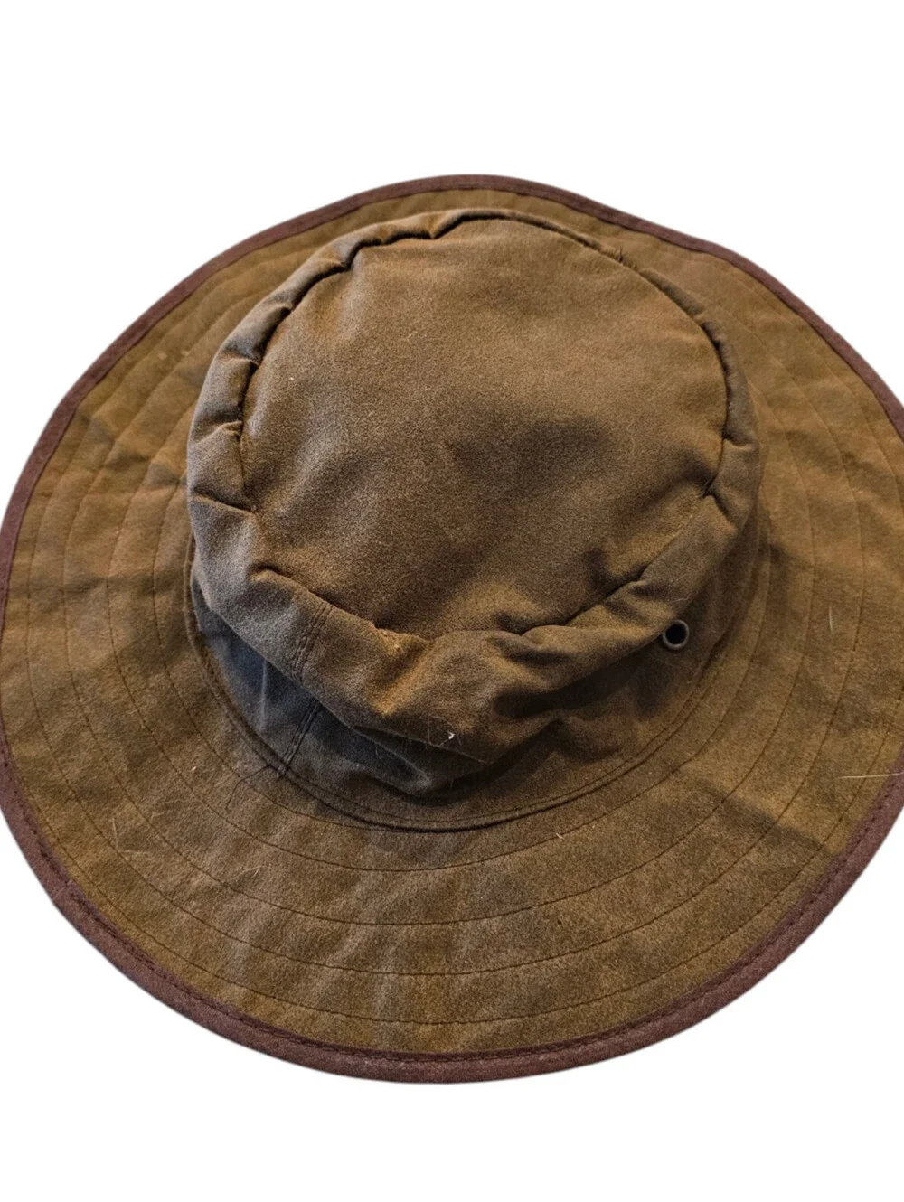 Driza-Bone Hat Boonie Fitted Mens M Brown Cotton Canvas Wide Brim Outdoor - Picture 1 of 5